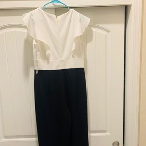 DKNY White/Black Jumpsuit